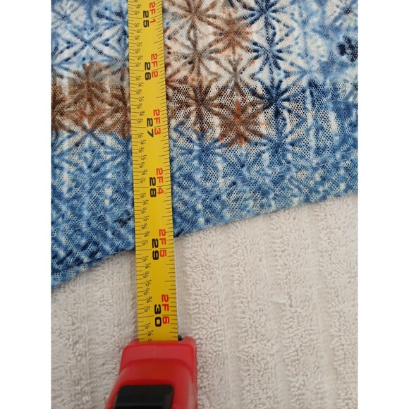 Catherines Tunic 18/20WP Mesh Abstract Lined Shark Bite Hem 3/4 Sleeves Boho - Picture 9 of 14